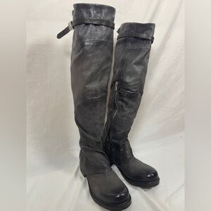 A.S. 98, Over-the-Knee Gray/Black Women's Boots